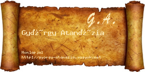 György Atanázia névjegykártya